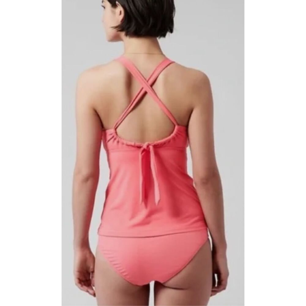 Athleta Plunge Tankini Top In Coral Petal Pink Size S